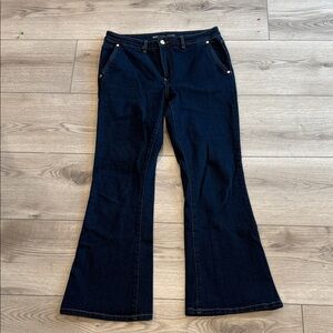 Michael Kors | Selma Flare High Rise Trouser Jeans | Dark Wash | Size 10